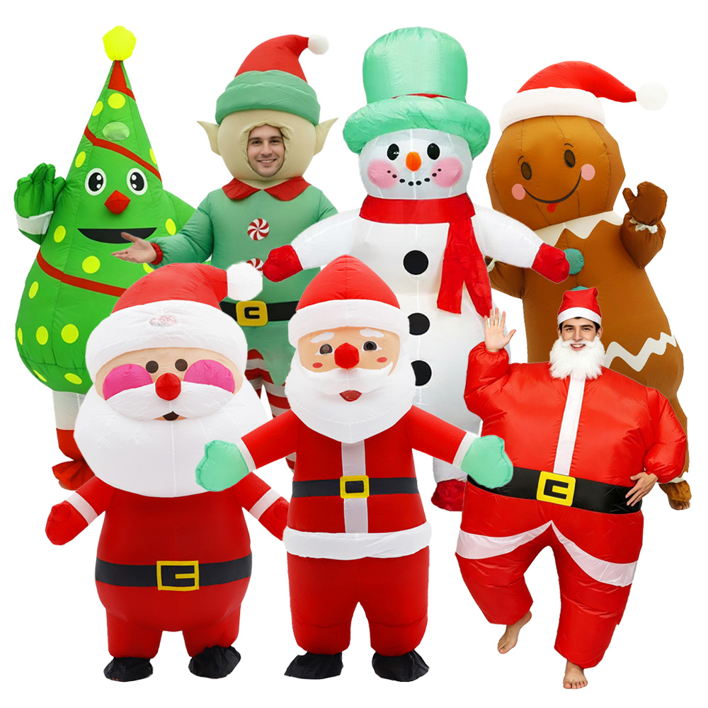 Elf Costume Christmas - Christmas Funny Inflatable Costumes Gingerbread Man