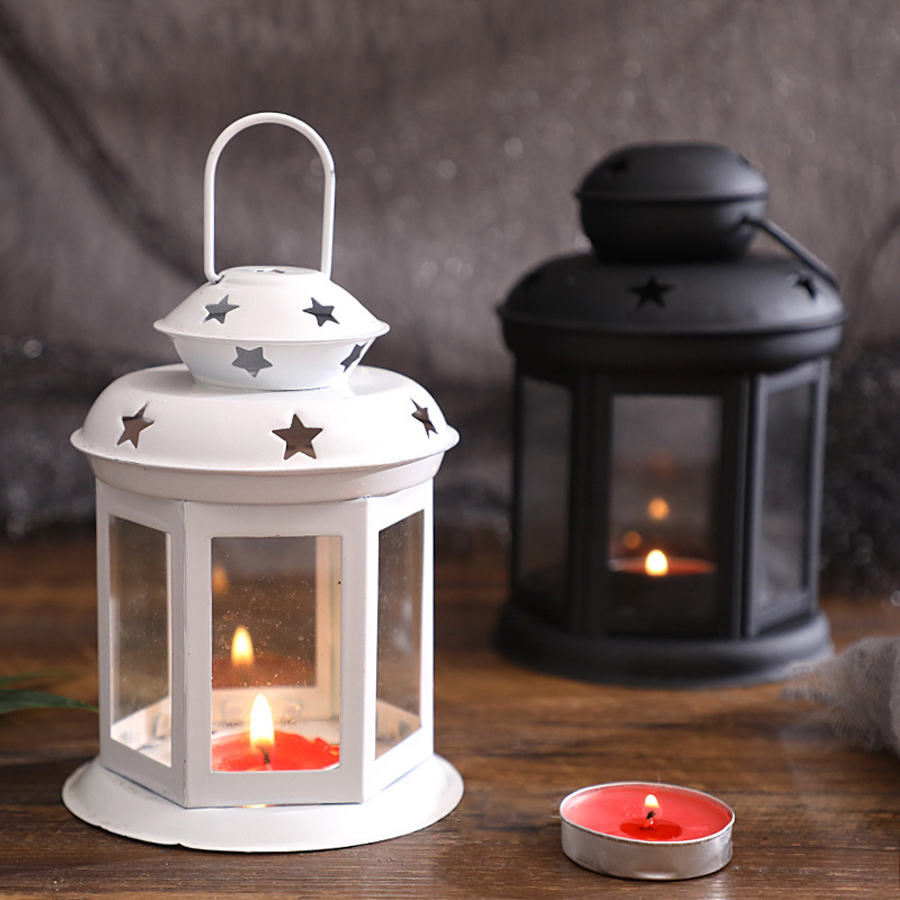 Holiday Candle Set - Hanging candle lamp ornament glass lanterns