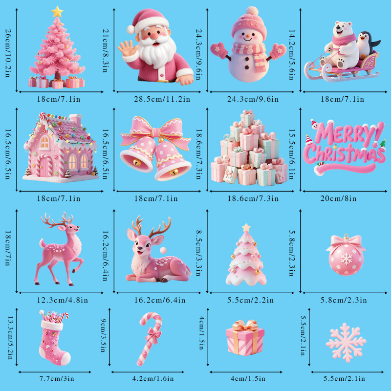 Santa Claus Stickers Blue Snow - Snowflake Window Decal ulasan dan harga