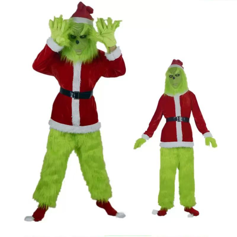 Merry Christmas Grinch Cosplay - Santa Hat Plush ulasan dan harga