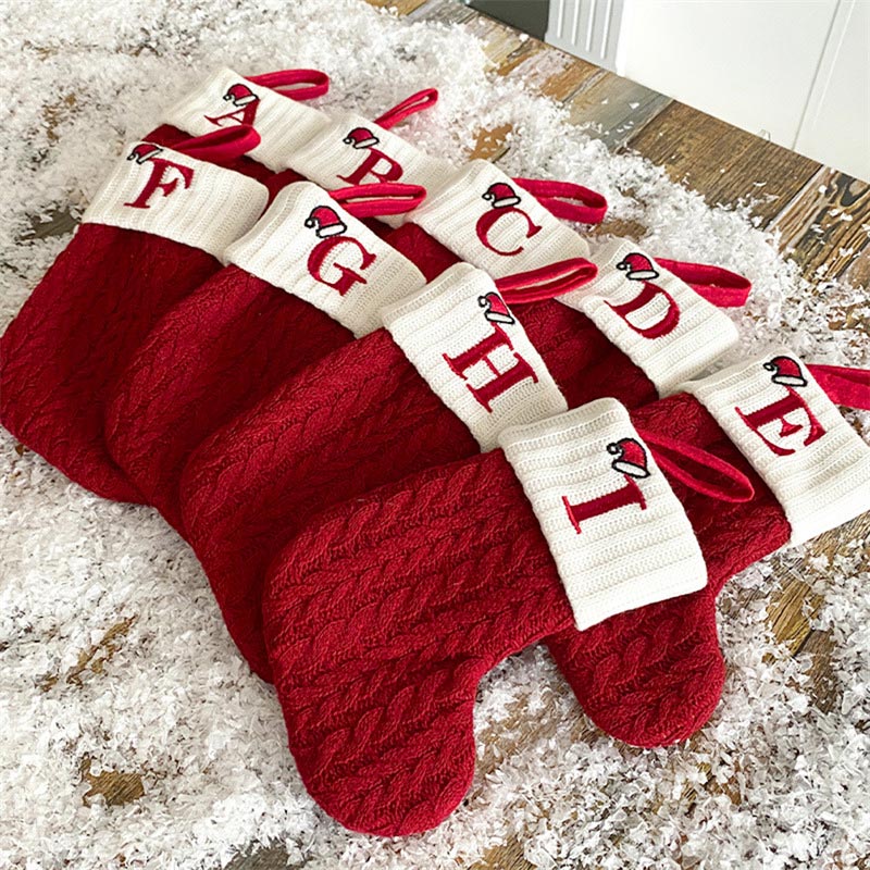 Christmas Socks Knitting Snowf - Christmas Stocking Hanging ulasan dan harga