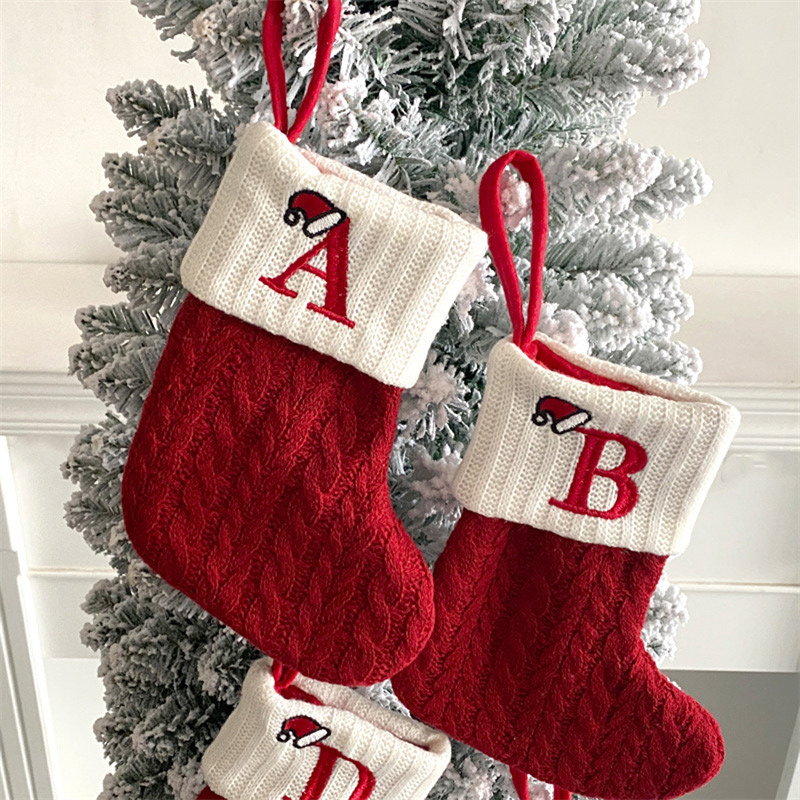 Christmas Socks Knitting Snowf - Christmas Stocking Hanging ulasan dan harga