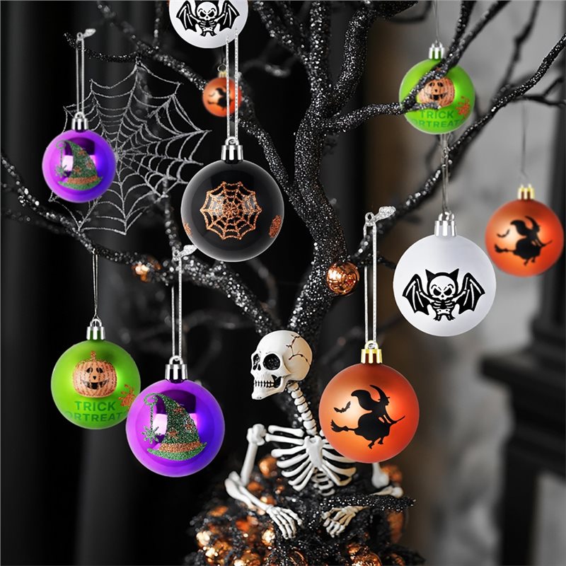 WORTHOWN-6Cm Halloween Hanging - Ornament Ball Set ulasan dan harga