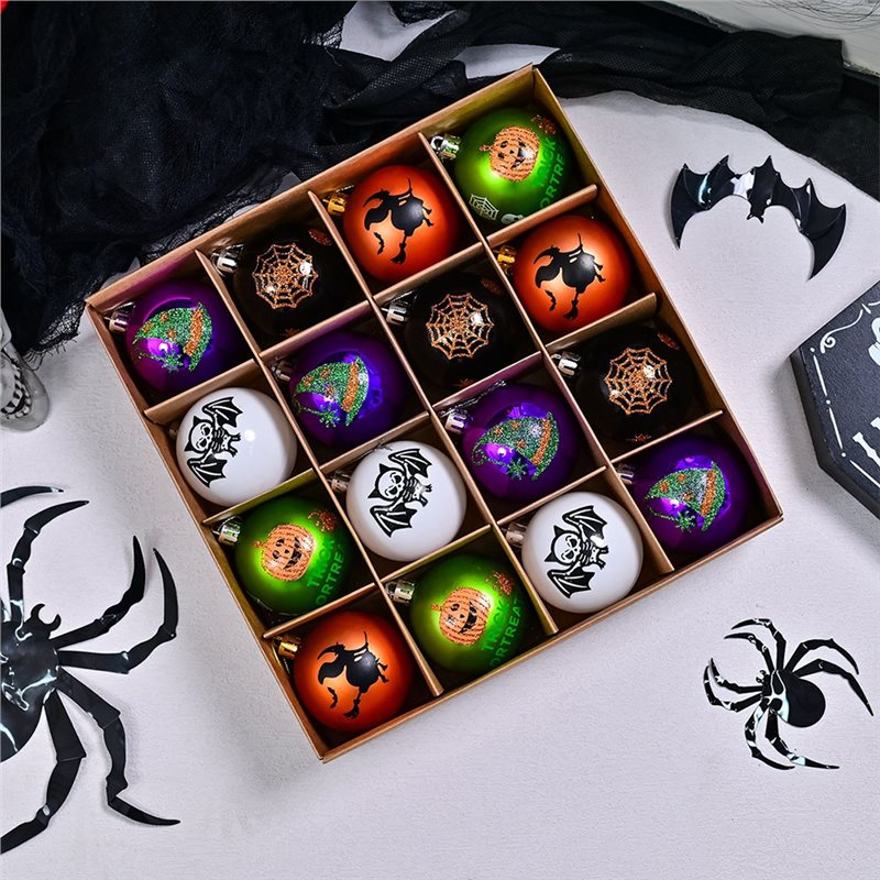 WORTHOWN-6Cm Halloween Hanging - Ornament Ball Set ulasan dan harga