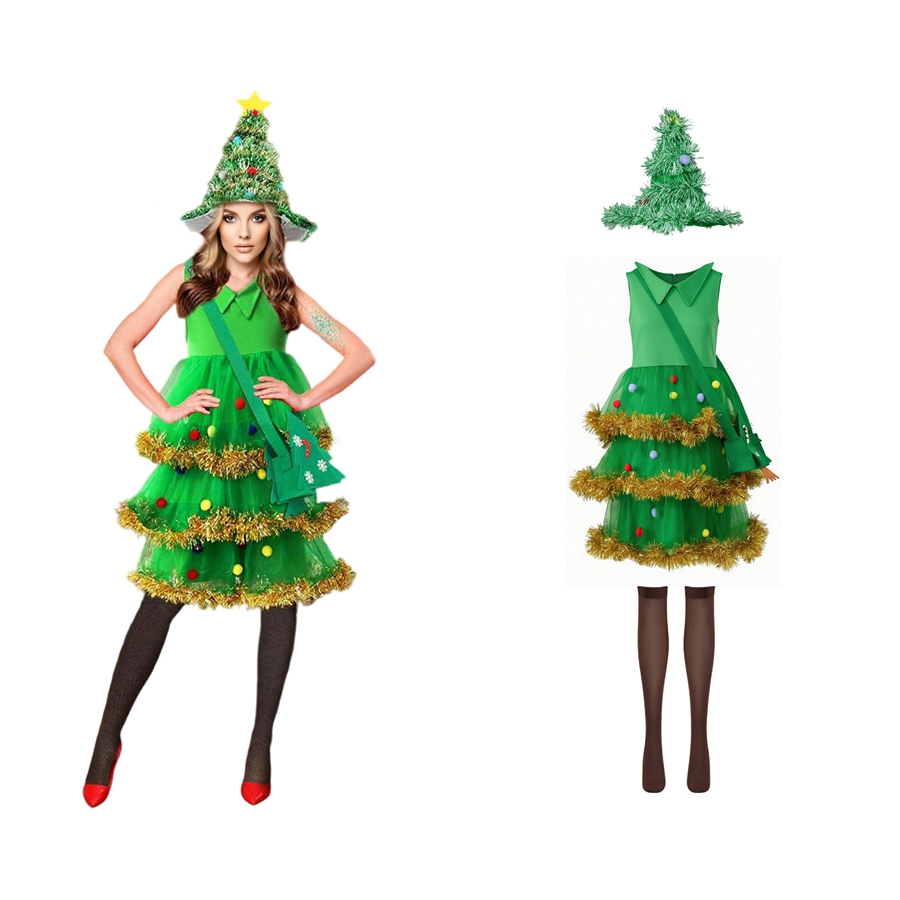 Women Christmas Tree Cosplay C - Elf Costume Christmas ulasan dan harga