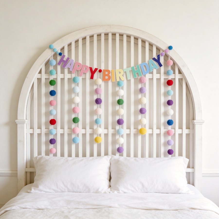 2Pcs 2.5-Meter Colorful Happy  - Ornament Ball Set ulasan dan harga