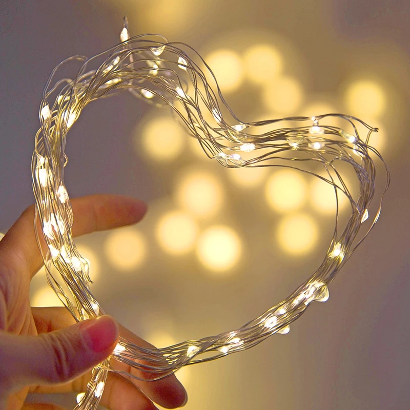 10M 5M 3M 2M Copper Wire LED T - Tinsel Garland Decoration ulasan dan harga