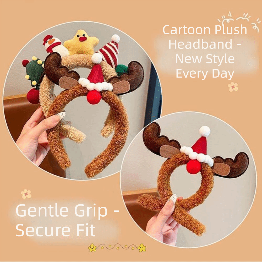 Plush Texture Christmas Headba - Reindeer Antlers Headband ulasan dan harga