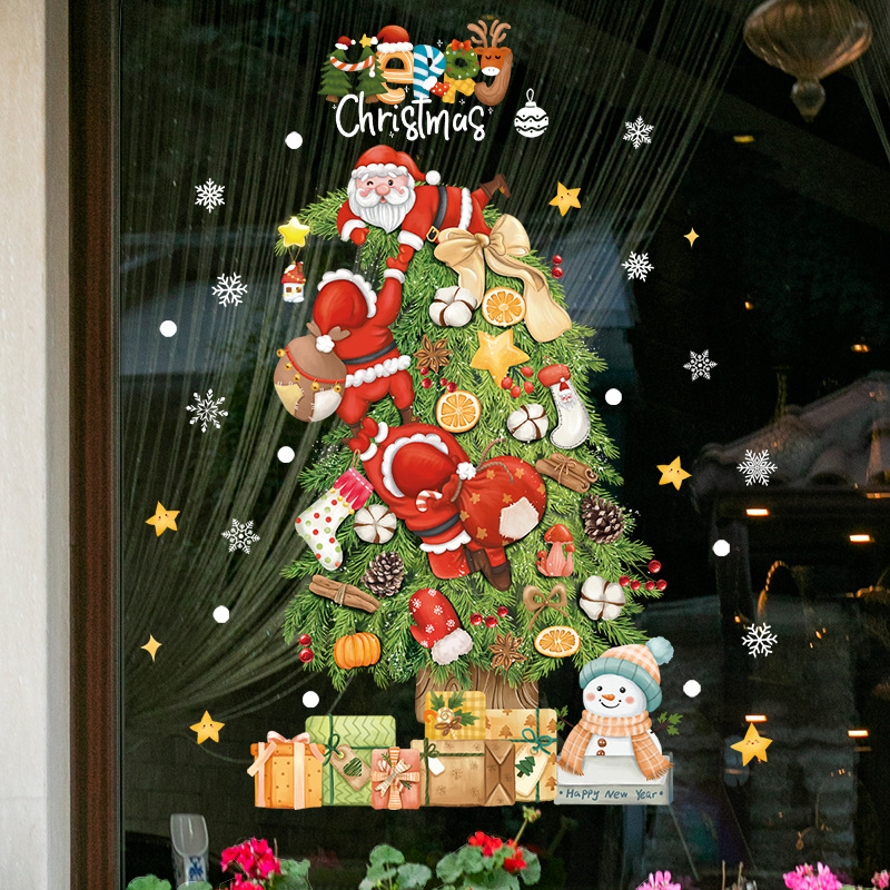 2026 Merry Christmas Window Gl - Snowflake Window Decal ulasan dan harga