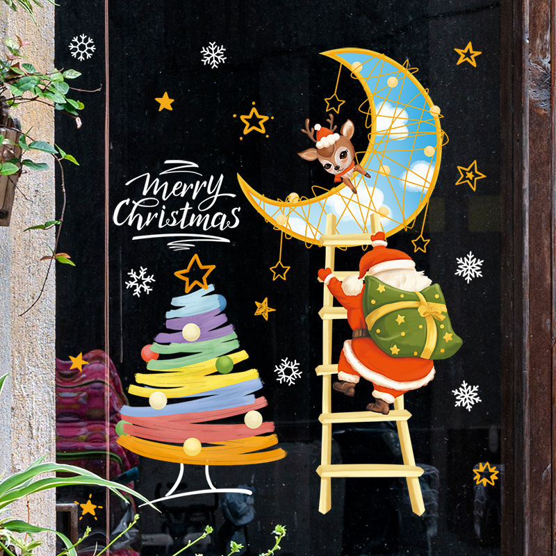 2026 Merry Christmas Window Gl - Snowflake Window Decal ulasan dan harga