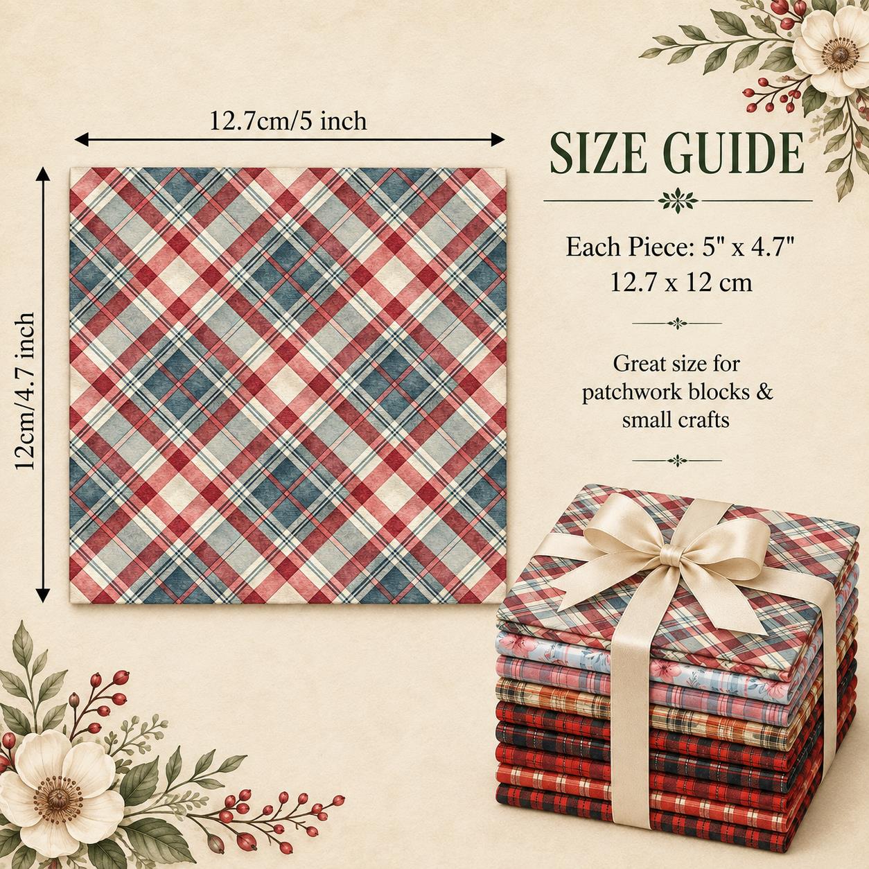 Pre-cut 10Pc/Set Christmas Pla - Christmas Throw Blanket ulasan dan harga