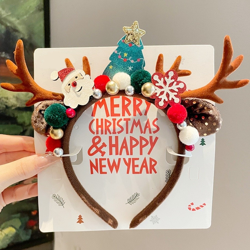 Cute Red Velvet Antler Hairban - Reindeer Antlers Headband ulasan dan harga