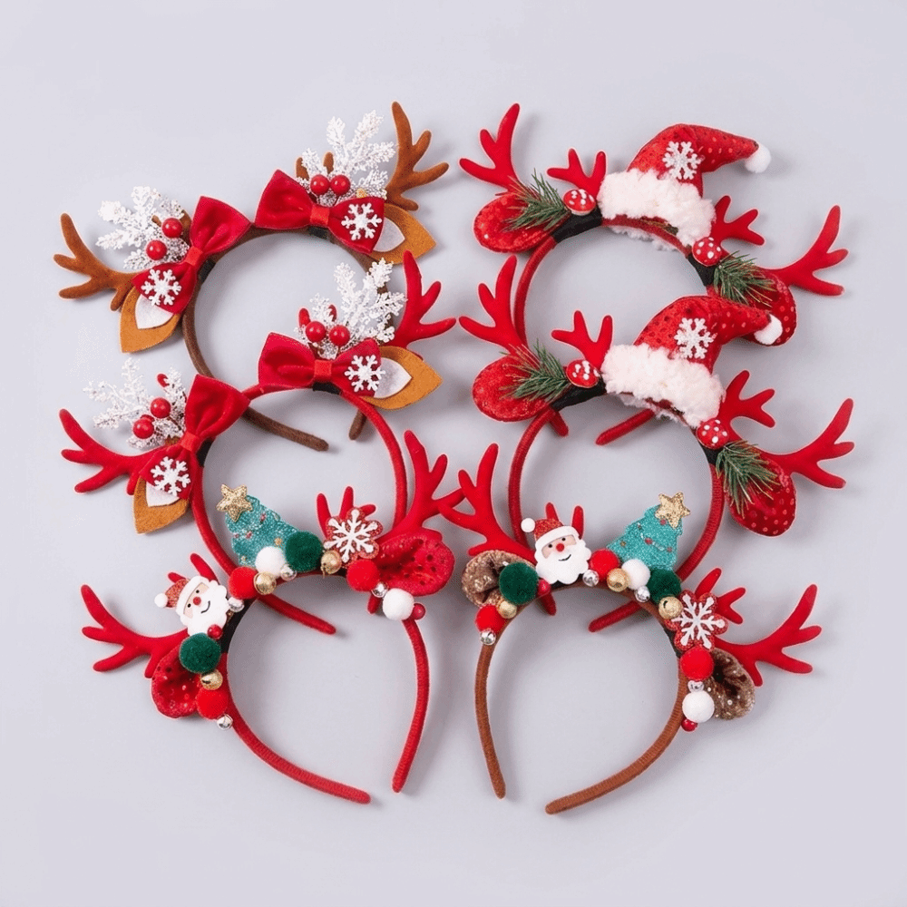 Cute Red Velvet Antler Hairban - Reindeer Antlers Headband ulasan dan harga