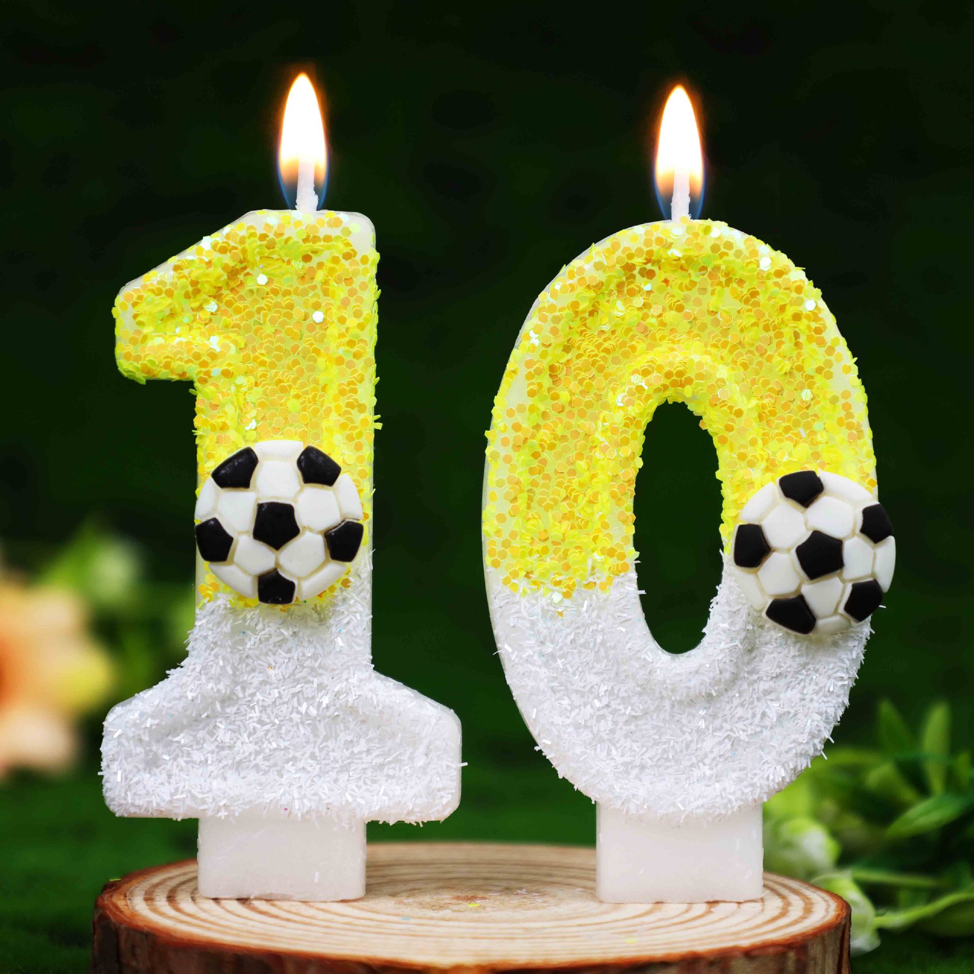 Yellow White Sequins Sports Fo - Holiday Candle Set ulasan dan harga