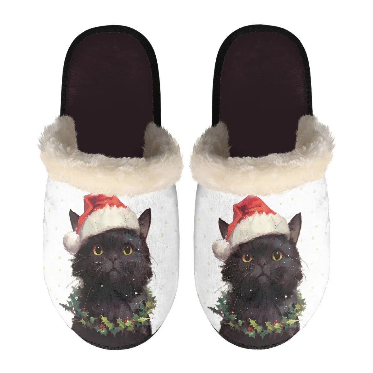 Christmas Black Cat Wearing Sa - Santa Hat Plush ulasan dan harga