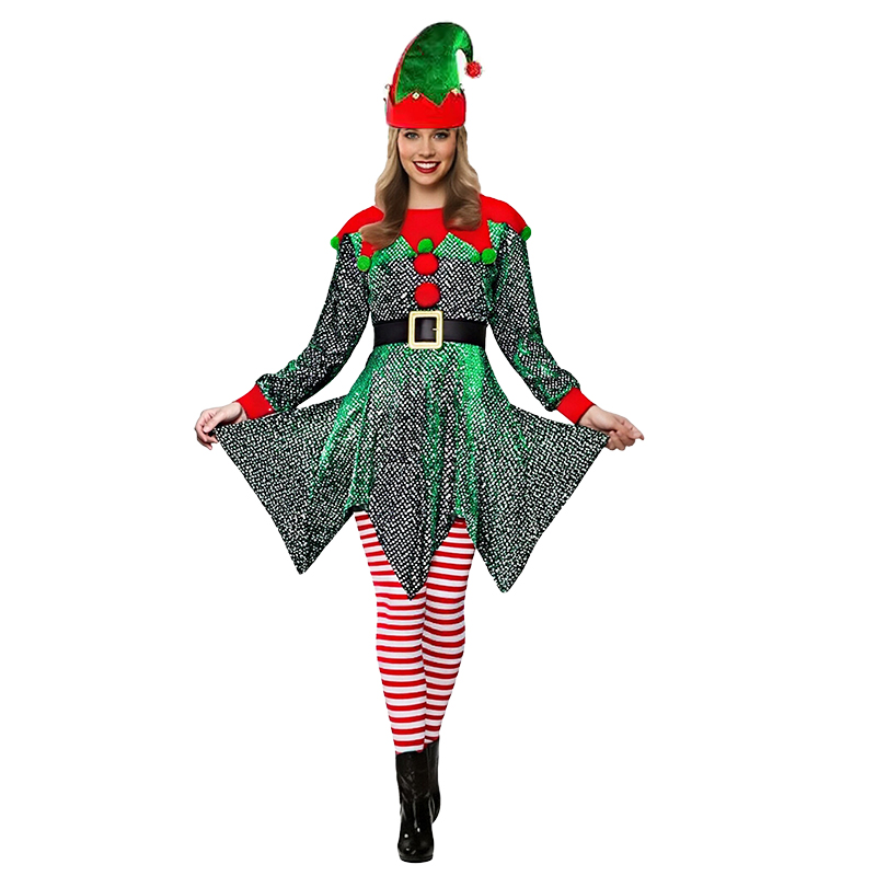 5Pcs Christmas Costumes Dress  - Elf Costume Christmas ulasan dan harga