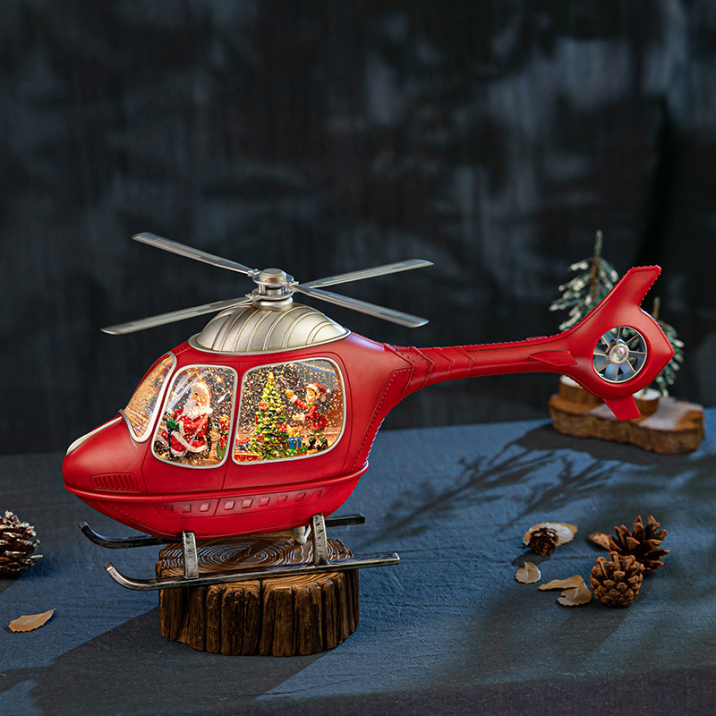 Christmas Helicopter Snow Glob - Snow Globe Musical ulasan dan harga