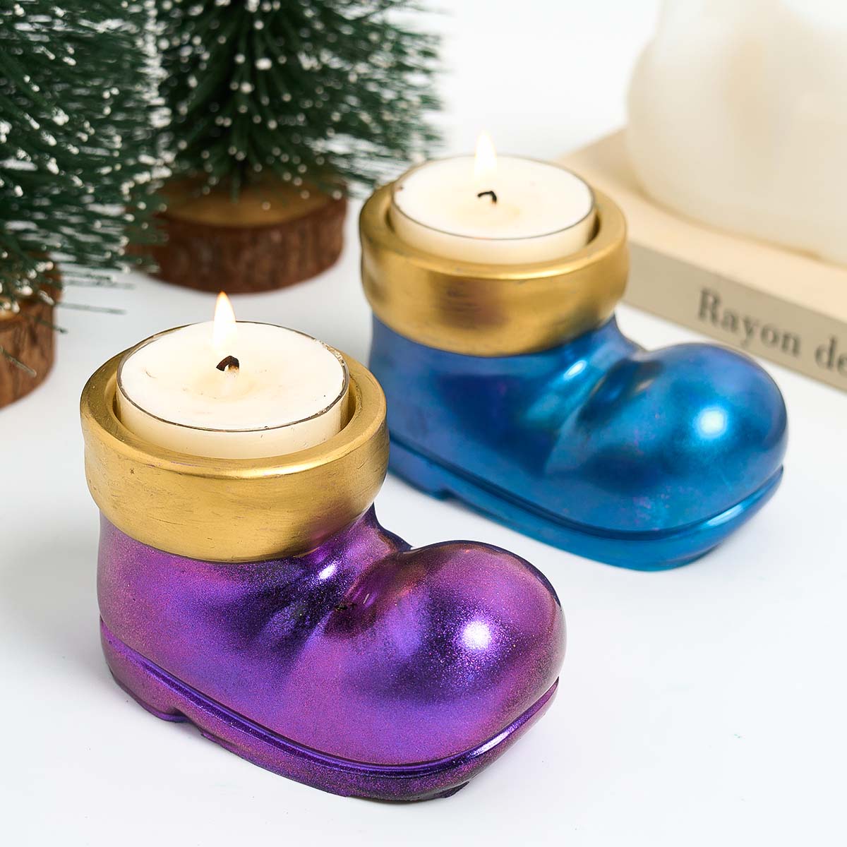 Christmas Boots Shoes Candle H - Holiday Candle Set ulasan dan harga
