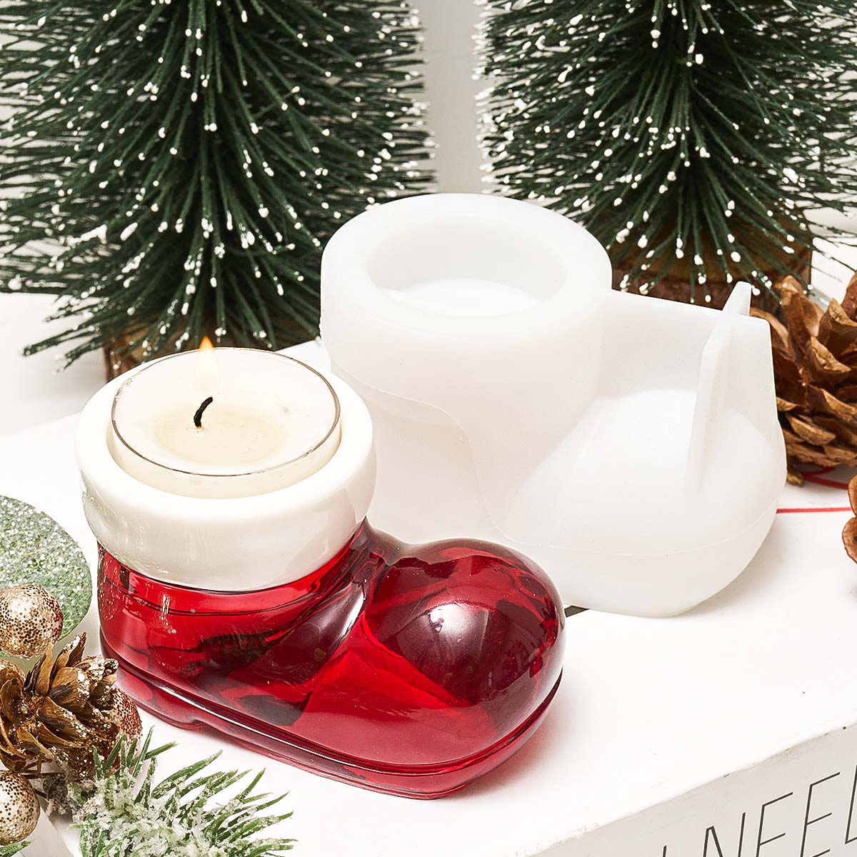 Christmas Boots Shoes Candle H - Holiday Candle Set ulasan dan harga