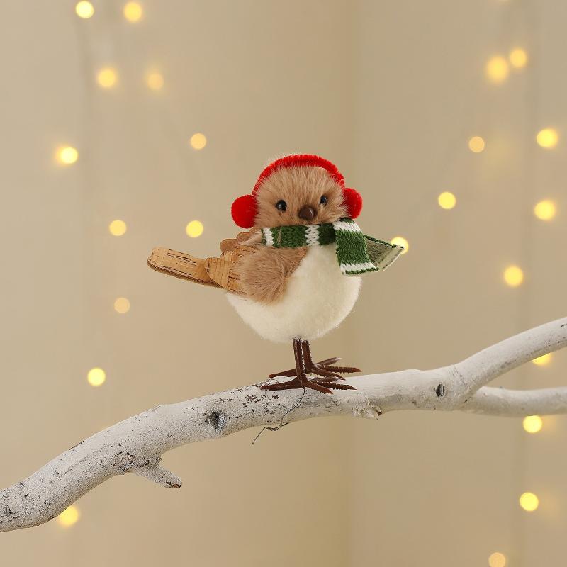 Christmas Plush Bird Ornaments - Santa Hat Plush ulasan dan harga